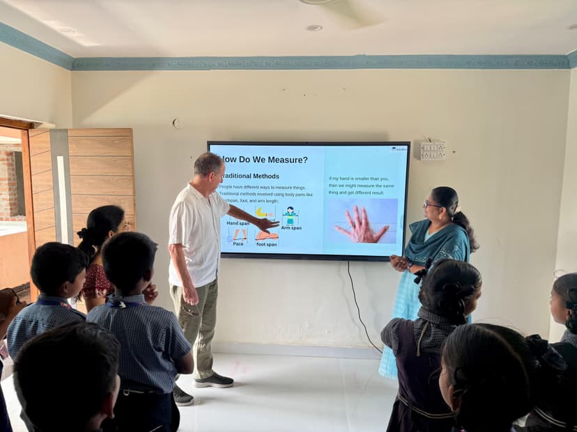 Ray Stark teaching students at St. John's