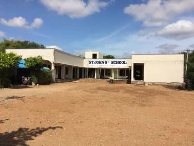 The completed St. John's School building