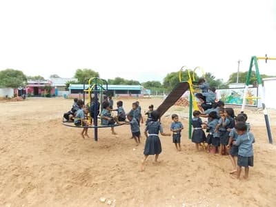 Students playing together on the school playground